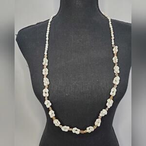 Handcrafted Small and Large 4 Shell Pattern Seashell Necklace